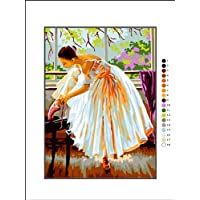 Oscarre K. gobelins Krainer Kit para Bordar Cañamazo Estampado para Medio Punto La Bailarina 23x30 Cod K17